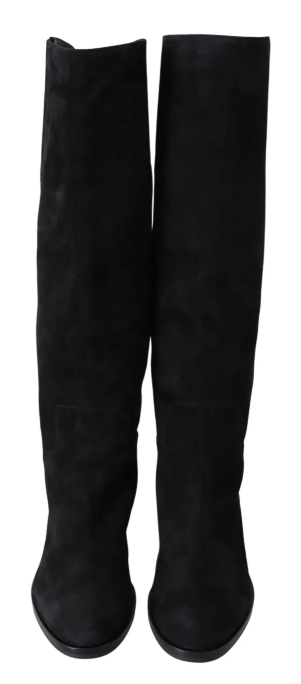 Dolce & Gabbana Women's Elegant Knee High Suede Leather Boots