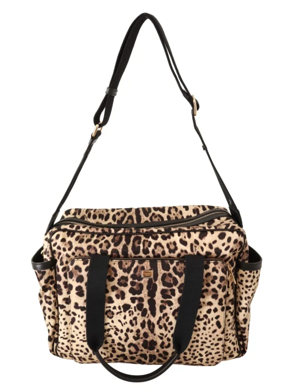 Dolce & Gabbana Women's Elegant Leopard Print Baby Changing Bag