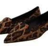 Dolce & Gabbana Women's Elegant Leopard Print Loafers Flats