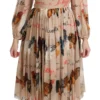 Dolce & Gabbana Women's Elegant Sheath Midi Rooster Print Dress
