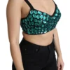 Dolce & Gabbana Women's Crystal-Embellished Cropped Top Extravaganza