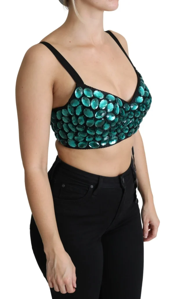 Dolce & Gabbana Women's Crystal-Embellished Cropped Top Extravaganza