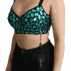 Dolce & Gabbana Women's Crystal-Embellished Cropped Top Extravaganza