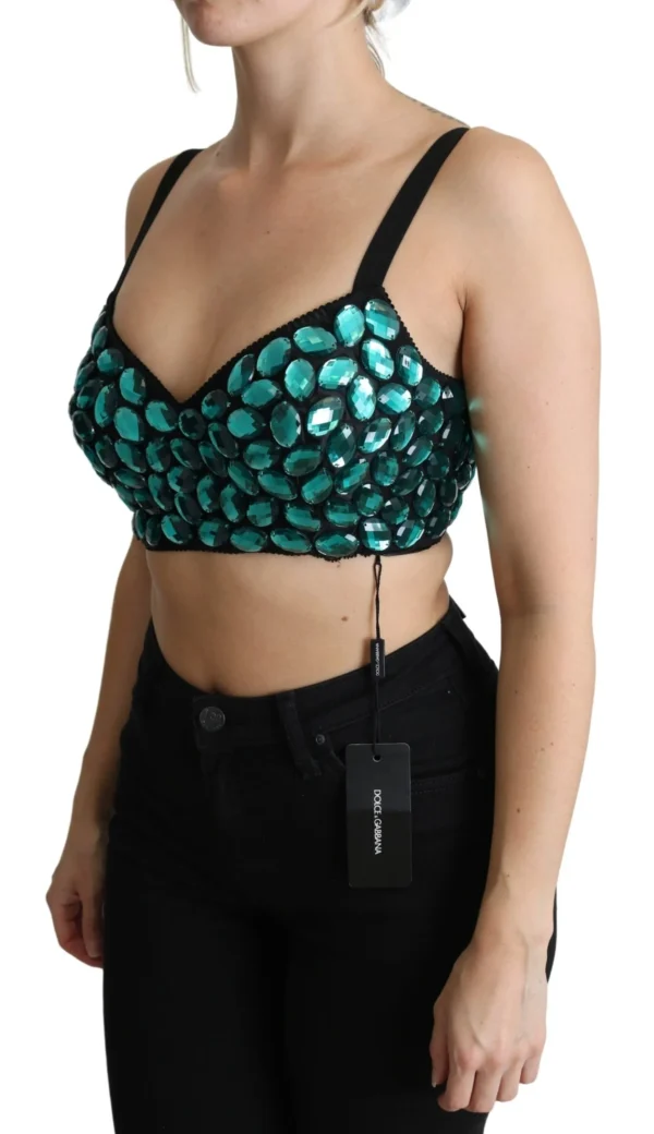 Dolce & Gabbana Women's Crystal-Embellished Cropped Top Extravaganza