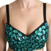 Dolce & Gabbana Women's Crystal-Embellished Cropped Top Extravaganza
