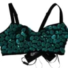 Dolce & Gabbana Women's Crystal-Embellished Cropped Top Extravaganza