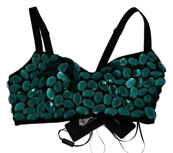 Dolce & Gabbana Women's Crystal-Embellished Cropped Top Extravaganza