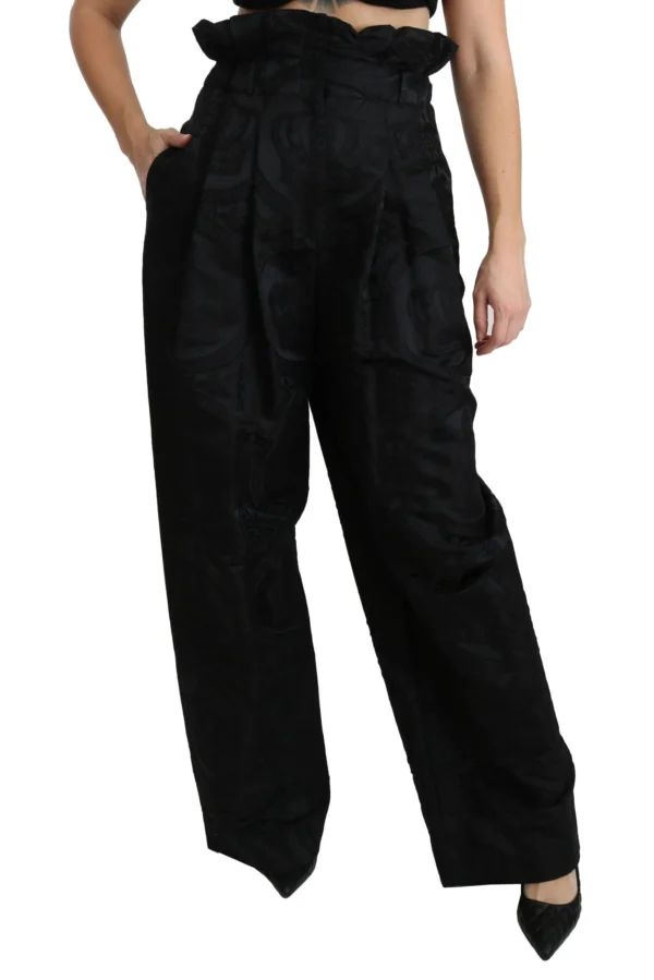Dolce & Gabbana Women's Elegant High Waist Wide Leg Pants