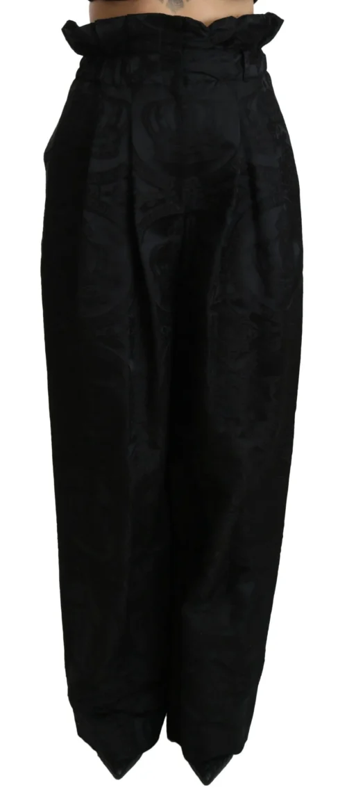 Dolce & Gabbana Women's Elegant High Waist Wide Leg Pants