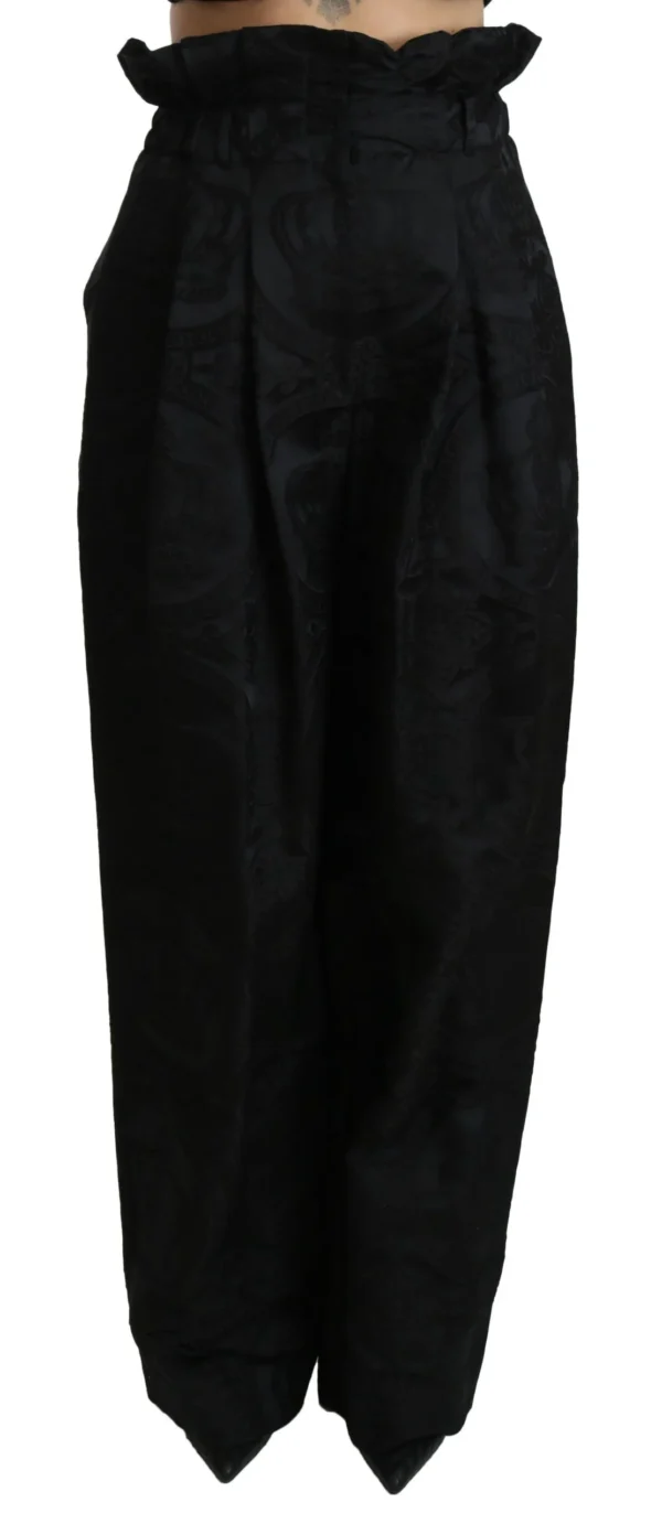 Dolce & Gabbana Women's Elegant High Waist Wide Leg Pants