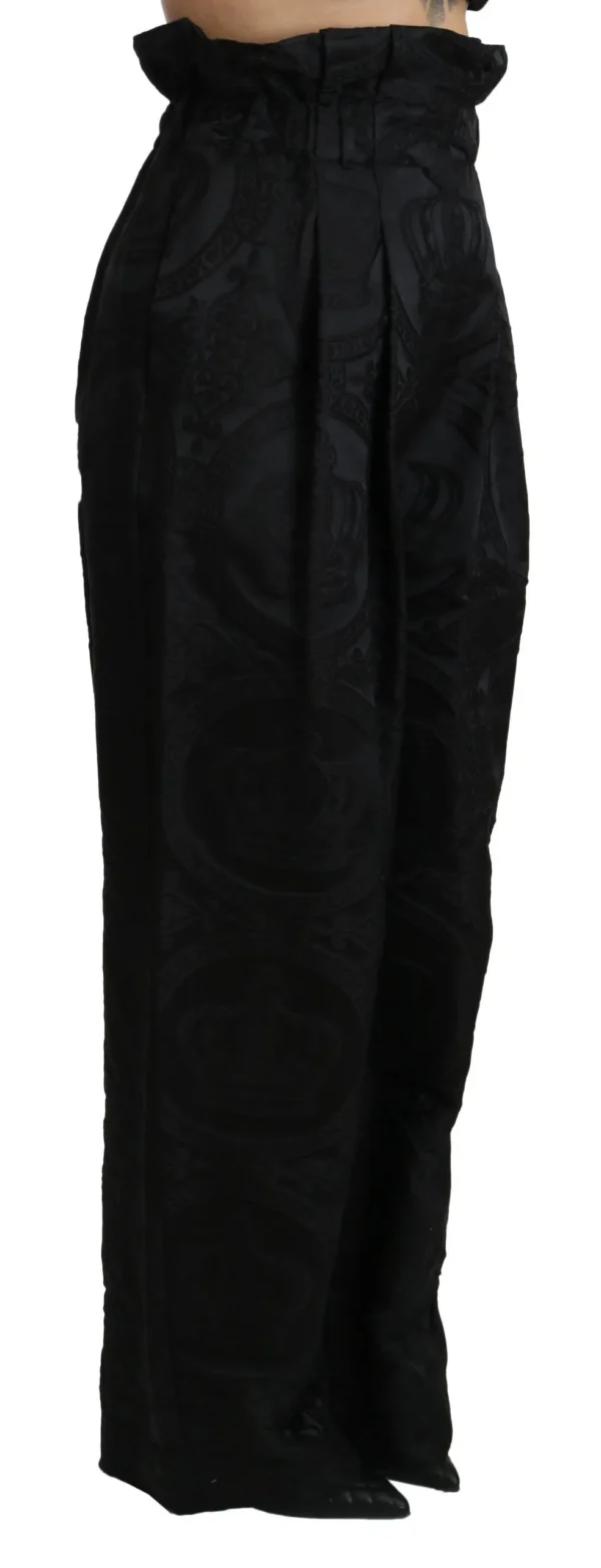Dolce & Gabbana Women's Elegant High Waist Wide Leg Pants