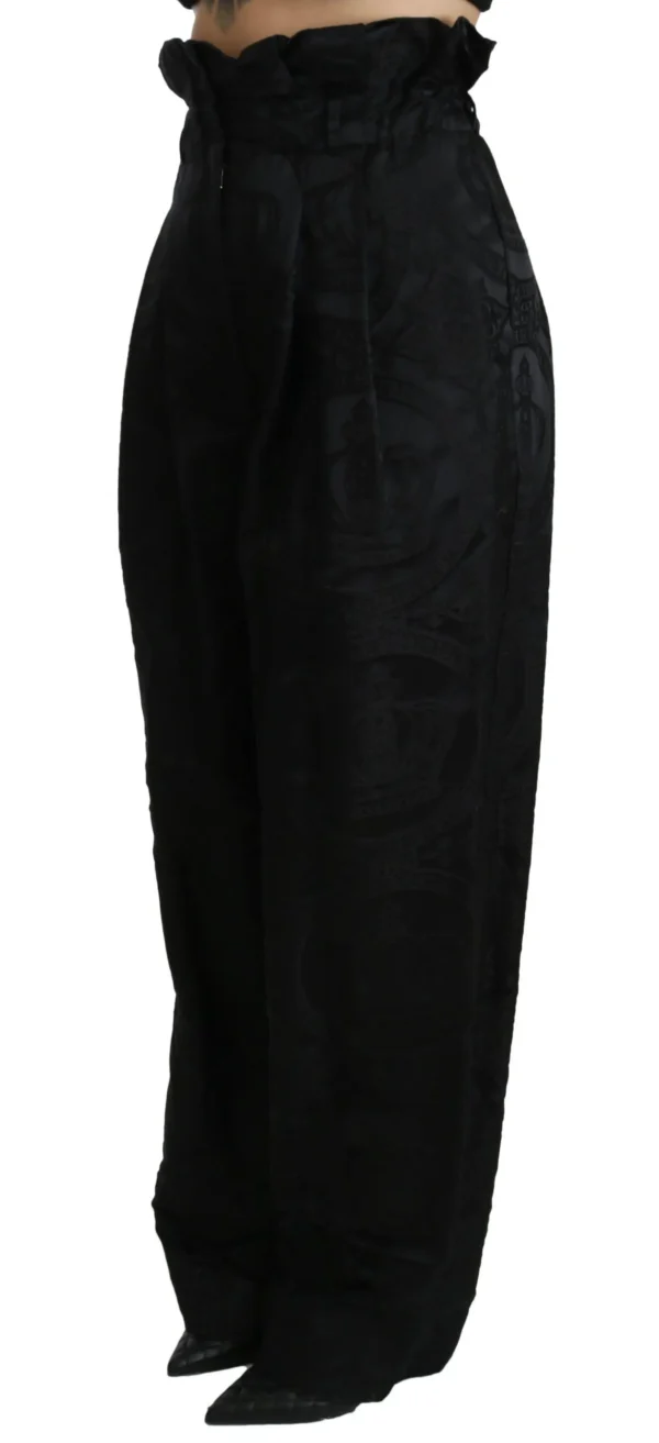 Dolce & Gabbana Women's Elegant High Waist Wide Leg Pants