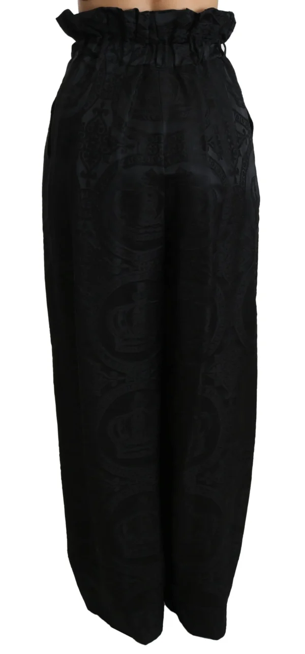 Dolce & Gabbana Women's Elegant High Waist Wide Leg Pants