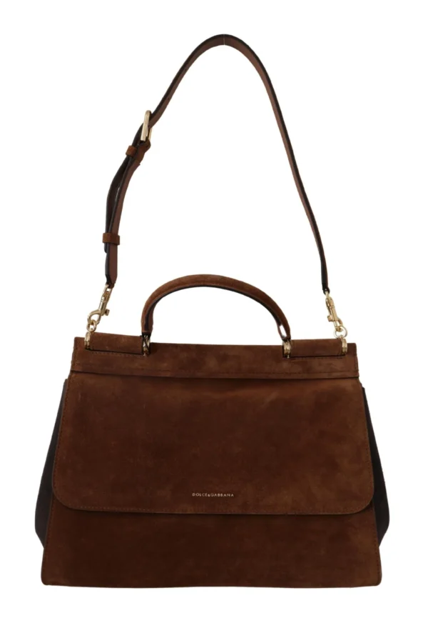 Dolce & Gabbana Women's Brown Leather Suede Hand SICILY Bag