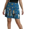 Dolce & Gabbana Women's Embellished Blue High Waist Skirt