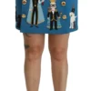 Dolce & Gabbana Women's Embellished Blue High Waist Skirt
