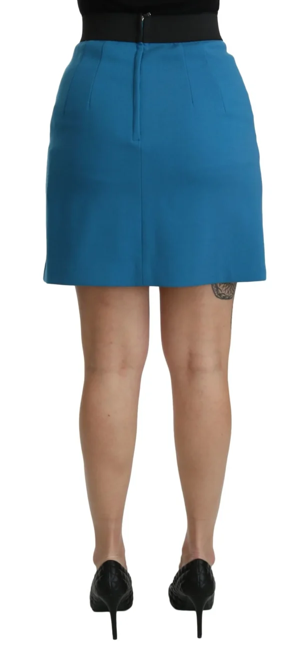 Dolce & Gabbana Women's Embellished Blue High Waist Skirt
