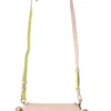 Blumarine Women's Elegant Leather Shoulder Flap Bag in Pink & Green