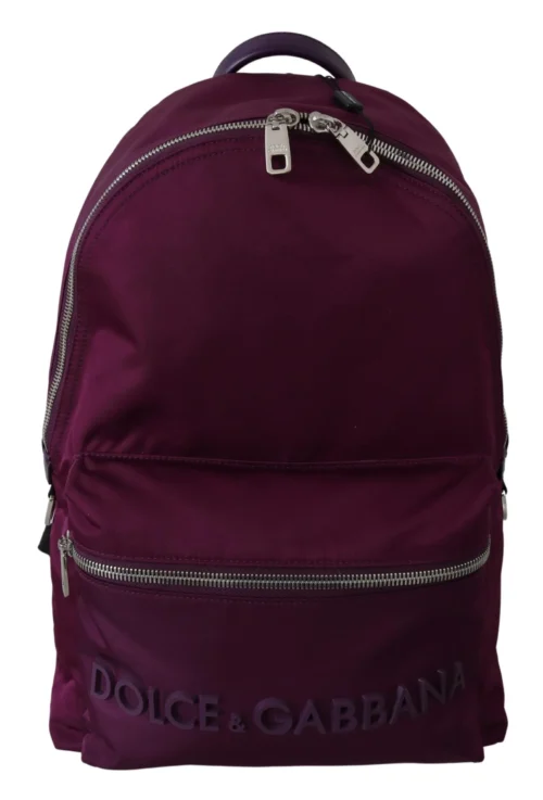 Dolce & Gabbana Women's Elegant Maroon Nylon Backpack Bag