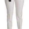 Dolce & Gabbana Women's White High Waist Skinny Luxury Pants