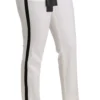 Dolce & Gabbana Women's White High Waist Skinny Luxury Pants