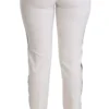 Dolce & Gabbana Women's White High Waist Skinny Luxury Pants