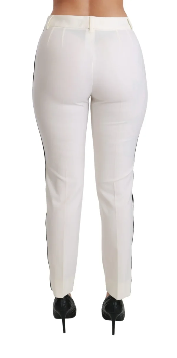 Dolce & Gabbana Women's White High Waist Skinny Luxury Pants