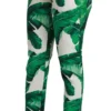 Dolce & Gabbana Women's Elegant Green Brocade Pants with Banana Leaf Print