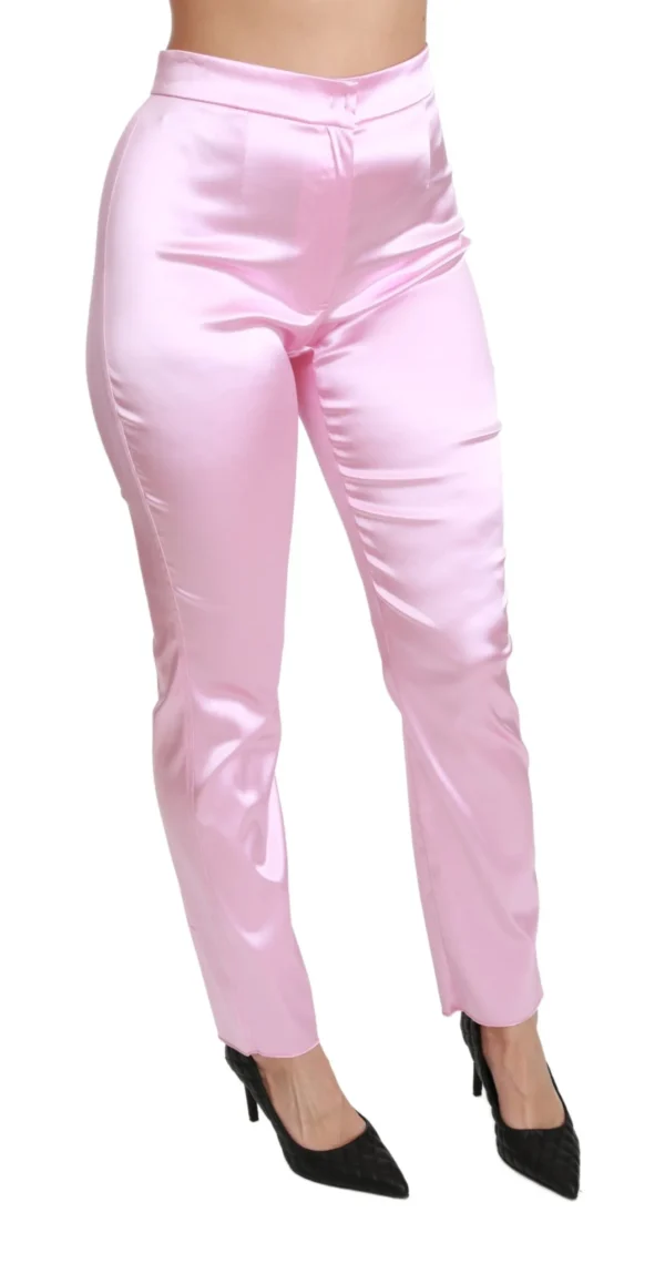 Dolce & Gabbana Women's Pink Metallic Chic Trousers