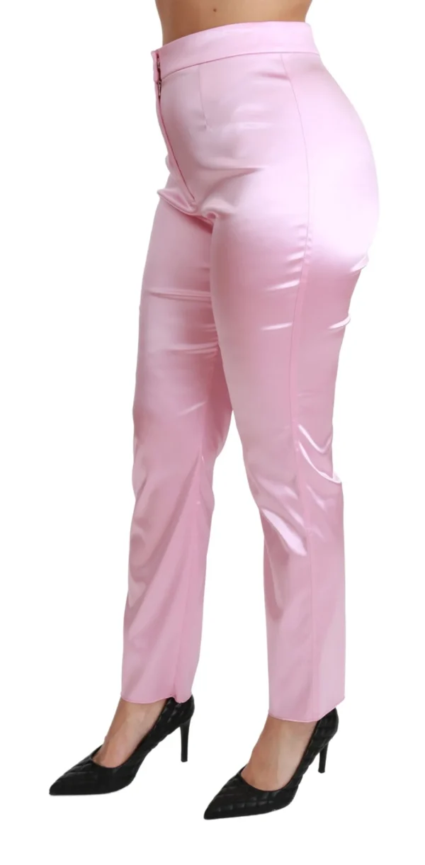 Dolce & Gabbana Women's Pink Metallic Chic Trousers