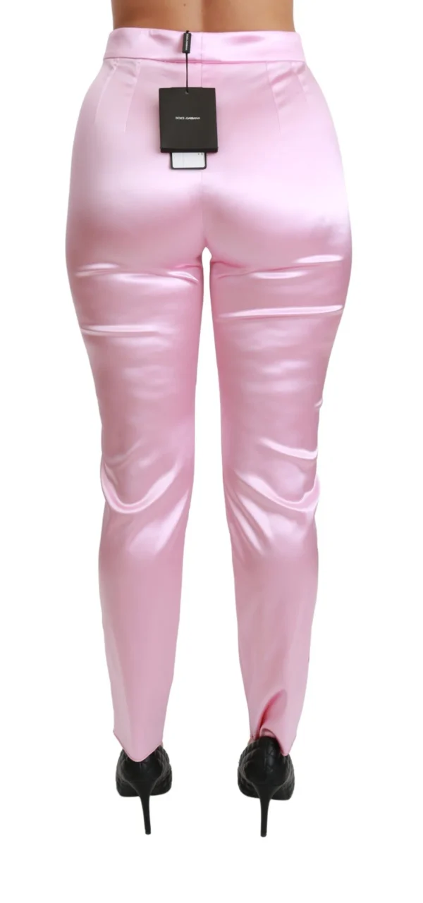 Dolce & Gabbana Women's Pink Metallic Chic Trousers