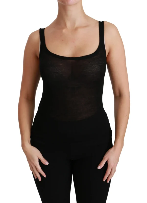 Dolce & Gabbana Women's Elegant Cashmere Spaghetti Strap Sleeveless Top