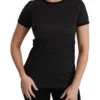 Dolce & Gabbana Women's Elegant Black Dotted Cotton Dolce Top
