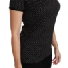 Dolce & Gabbana Women's Elegant Black Dotted Cotton Dolce Top
