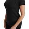 Dolce & Gabbana Women's Elegant Black Dotted Cotton Dolce Top