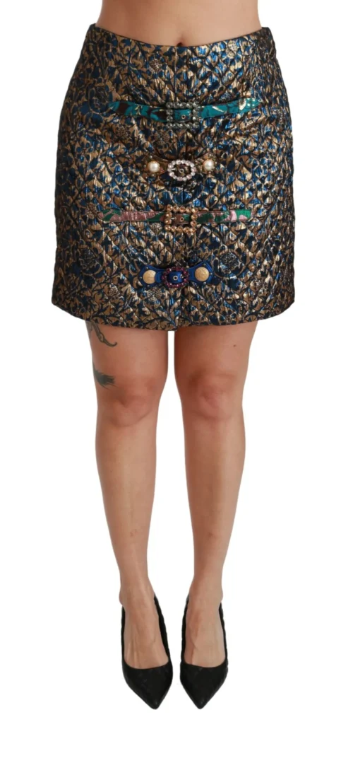 Dolce & Gabbana Women's Elegant Jacquard Knee-Length Skirt