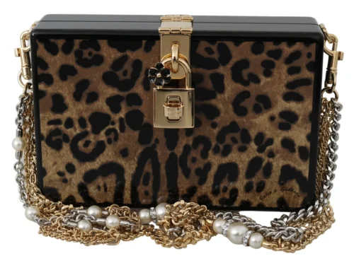 Dolce & Gabbana Women's Elegant Leopard Box Shoulder Bag