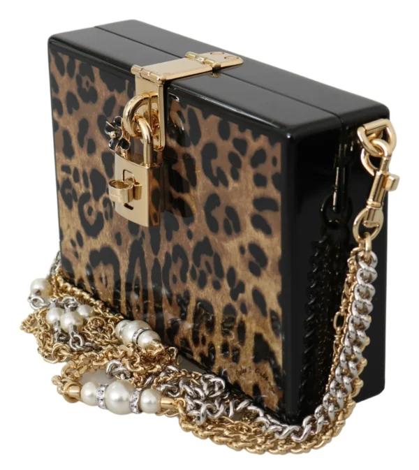 Dolce & Gabbana Women's Elegant Leopard Box Shoulder Bag