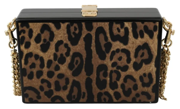 Dolce & Gabbana Women's Elegant Leopard Box Shoulder Bag