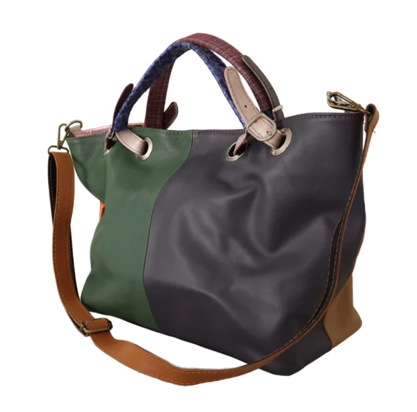 EBARRITO Women's Multicolor Leather Shoulder Tote - Chic & Spacious