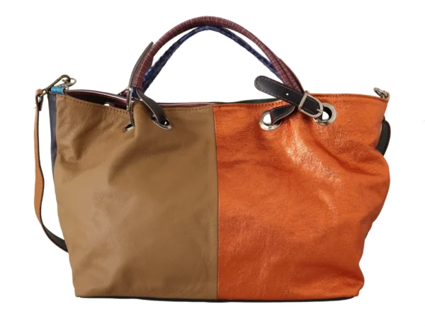 EBARRITO Women's Multicolor Leather Shoulder Tote - Chic & Spacious