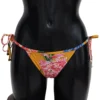 Dolce & Gabbana Women's Chic Floral Orange Bikini Bottom