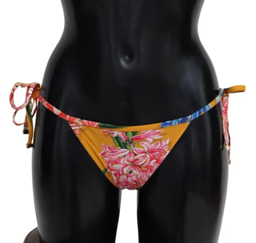 Dolce & Gabbana Women's Chic Floral Orange Bikini Bottom