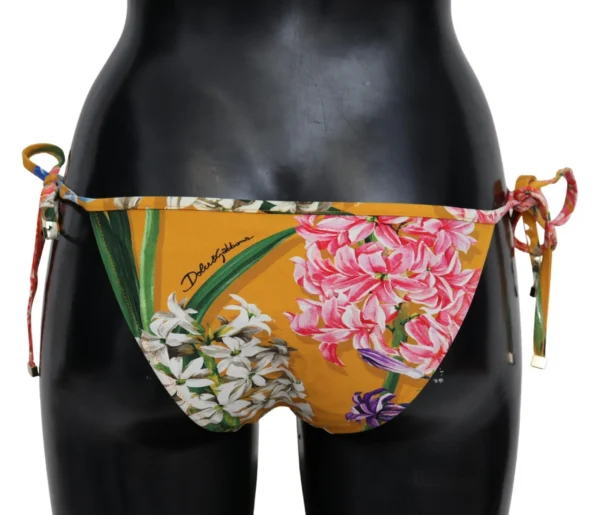 Dolce & Gabbana Women's Chic Floral Orange Bikini Bottom