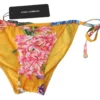 Dolce & Gabbana Women's Chic Floral Orange Bikini Bottom