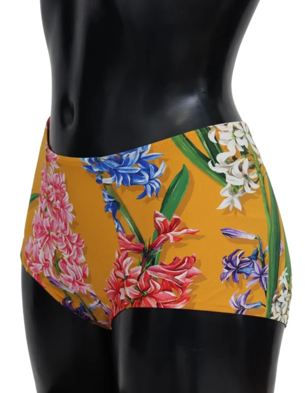 Dolce & Gabbana Women's Chic Orange Floral High Waist Bikini Bottom