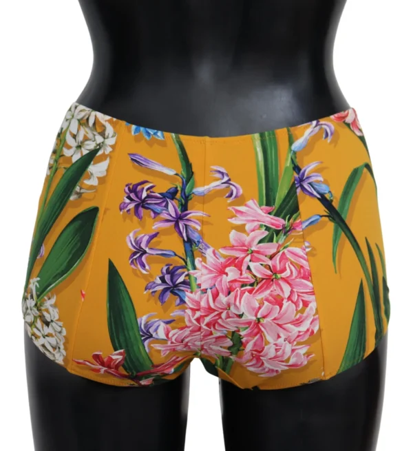 Dolce & Gabbana Women's Chic Orange Floral High Waist Bikini Bottom
