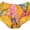 Dolce & Gabbana Women's Chic Orange Floral High Waist Bikini Bottom