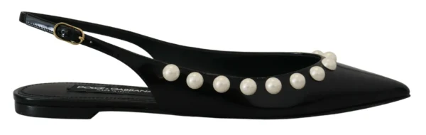 Dolce & Gabbana Women's Pearl Embellished Slingback Flats