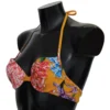 Dolce & Gabbana Women's Sunny Floral Bikini Top For Elegant Beach Days